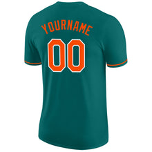Load image into Gallery viewer, Custom Aqua Orange-White Performance T-Shirt
