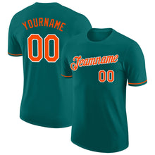 Load image into Gallery viewer, Custom Aqua Orange-White Performance T-Shirt
