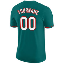 Load image into Gallery viewer, Custom Aqua White-Red Performance T-Shirt
