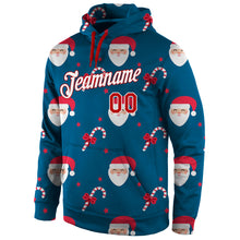 Load image into Gallery viewer, Custom Stitched Aqua Red-White Christmas 3D Sports Pullover Sweatshirt Hoodie
