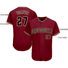 Load image into Gallery viewer, Custom Crimson Black-City Cream Baseball Jersey
