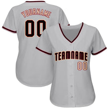 Load image into Gallery viewer, Custom Gray Black-City Cream Baseball Jersey
