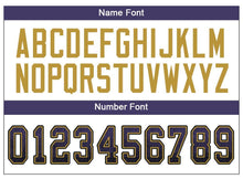 Load image into Gallery viewer, Custom Purple Black-Old Gold Mesh Drift Fashion Football Jersey
