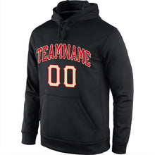 Load image into Gallery viewer, Custom Stitched Black Red-Cream Sports Pullover Sweatshirt Hoodie

