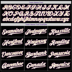 Custom Black White-Purple Authentic Baseball Jersey