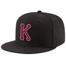 Load image into Gallery viewer, Custom Black Crimson-White Stitched Adjustable Snapback Hat
