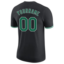 Load image into Gallery viewer, Custom Black Kelly Green-White Performance T-Shirt
