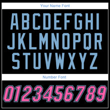 Load image into Gallery viewer, Custom Black Pink-Light Blue Authentic Baseball Jersey
