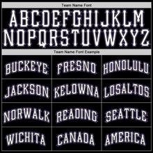 Load image into Gallery viewer, Custom Black White-Royal Authentic Throwback Basketball Jersey
