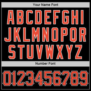 Custom Black Orange-White Authentic Throwback Basketball Jersey