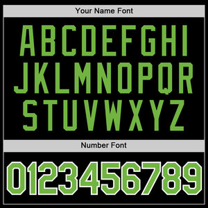 Custom Black Neon Green-White Performance T-Shirt