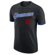 Load image into Gallery viewer, Custom Black Royal-White Performance T-Shirt
