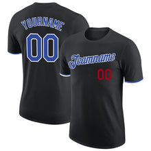 Load image into Gallery viewer, Custom Black Royal-White Performance T-Shirt
