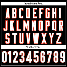Load image into Gallery viewer, Custom Black White-Orange Mesh Authentic Throwback Football Jersey
