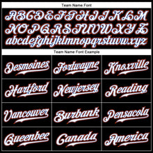 Load image into Gallery viewer, Custom Black White Pinstripe White-Orange Authentic Baseball Jersey
