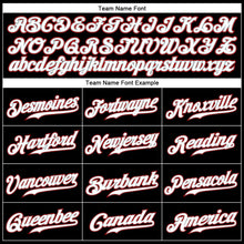 Load image into Gallery viewer, Custom Black Gray Pinstripe White-Red Authentic Baseball Jersey
