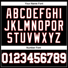 Load image into Gallery viewer, Custom Black Gray Pinstripe White-Red Authentic Baseball Jersey
