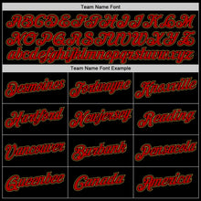 Load image into Gallery viewer, Custom Black Red-Old Gold Authentic Baseball Jersey
