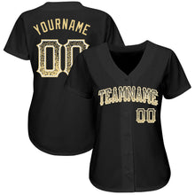 Load image into Gallery viewer, Custom Black Vegas Gold-White Authentic Drift Fashion Baseball Jersey
