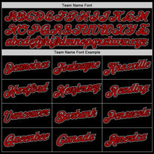 Load image into Gallery viewer, Custom Stitched Black Red-White Sports Pullover Sweatshirt Hoodie
