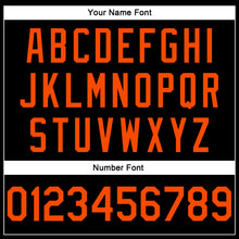 Load image into Gallery viewer, Custom Stitched Black Orange Sports Pullover Sweatshirt Hoodie
