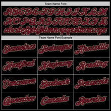 Load image into Gallery viewer, Custom Stitched Black Crimson-Cream Sports Pullover Sweatshirt Hoodie
