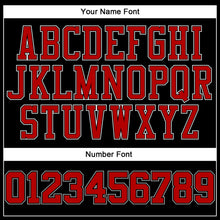 Load image into Gallery viewer, Custom Black White Pinstripe Red-White Authentic  Basketball Jersey
