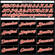 Load image into Gallery viewer, Custom Black White Pinstripe Orange-White Authentic  Basketball Jersey
