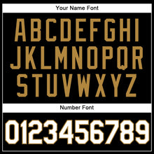 Load image into Gallery viewer, Custom Black White Pinstripe White-Old Gold Authentic Basketball Jersey
