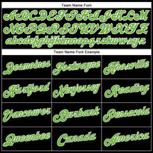 Load image into Gallery viewer, Custom Black White Pinstripe Neon Green-White Authentic Basketball Jersey
