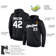 Load image into Gallery viewer, Custom Stitched Black White-Silver Sports Pullover Sweatshirt Hoodie
