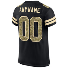 Load image into Gallery viewer, Custom Black Camo-Cream Mesh Authentic Football Jersey
