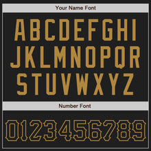 Load image into Gallery viewer, Custom Black Black-Old Gold Authentic Baseball Jersey
