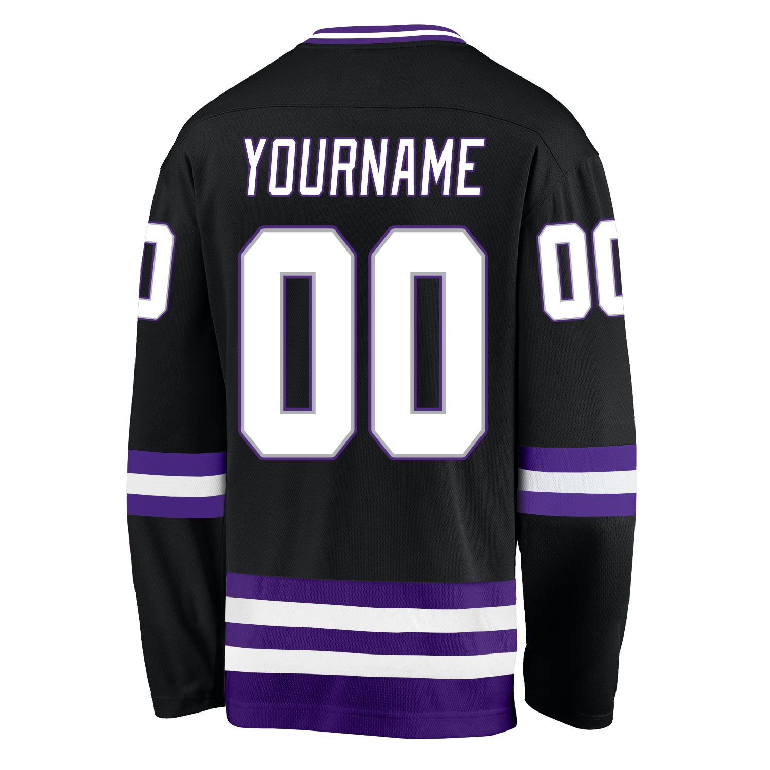 Custom Purple Gray-Black Hockey Lace Neck Jersey Discount