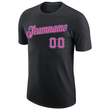 Load image into Gallery viewer, Custom Black Pink-Light Blue Performance T-Shirt
