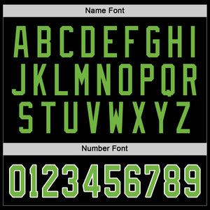 Custom Black Neon Green-White Hockey Jersey