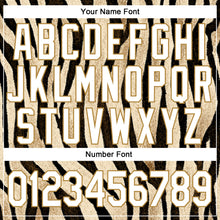 Load image into Gallery viewer, Custom Stitched Black White-Old Gold 3D Pattern Design Leopard Sports Pullover Sweatshirt Hoodie
