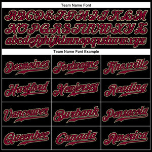 Custom Black Maroon-Crem Sports Pants