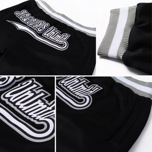 Custom Black White-Gray Sports Pants