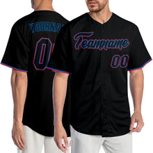 Load image into Gallery viewer, Custom Black Black-Orange Authentic Baseball Jersey
