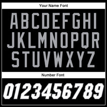 Load image into Gallery viewer, Custom Black Gray Pinstripe White-Gray Authentic Baseball Jersey
