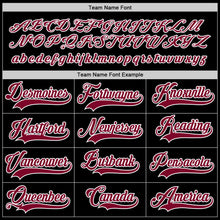 Load image into Gallery viewer, Custom Black Maroon-White Hockey Jersey
