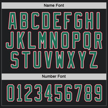 Load image into Gallery viewer, Custom Black Kelly Green-Red Hockey Jersey
