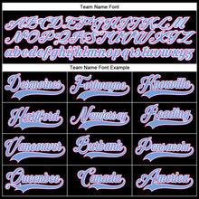 Load image into Gallery viewer, Custom Black Pink-Light Blue Authentic Baseball Jersey
