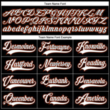 Load image into Gallery viewer, Custom Black White-Orange Authentic Baseball Jersey
