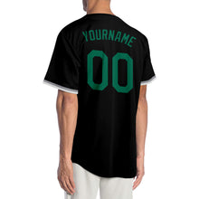 Load image into Gallery viewer, Custom Black Kelly Green Authentic Baseball Jersey
