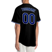 Load image into Gallery viewer, Custom Black Royal-White Authentic Baseball Jersey
