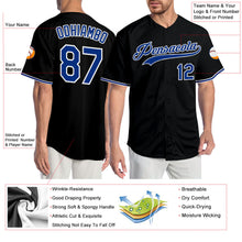 Load image into Gallery viewer, Custom Black Royal-White Authentic Baseball Jersey
