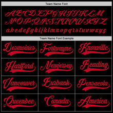 Load image into Gallery viewer, Custom Black Red Hockey Jersey
