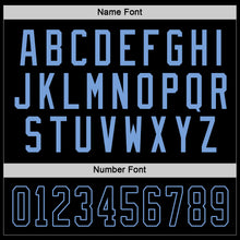 Load image into Gallery viewer, Custom Black Black-Light Blue Hockey Jersey
